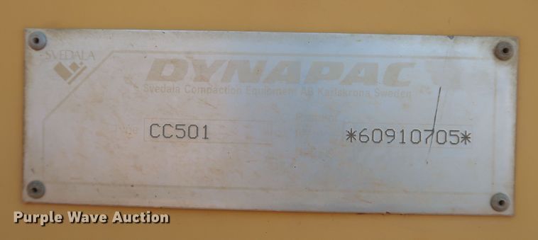 image for item KP9068 1998 Dynapac CC501  double drum vibratory roller
