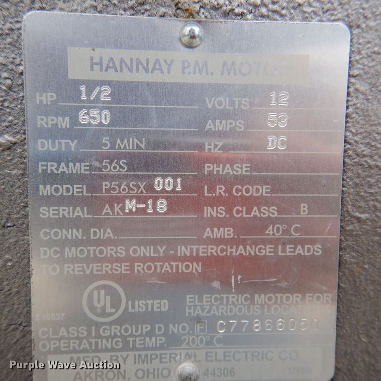 image for item KP9500 2019 Hannah EPJ  fuel hose reel