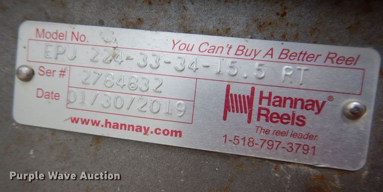 image for item KP9500 2019 Hannah EPJ  fuel hose reel