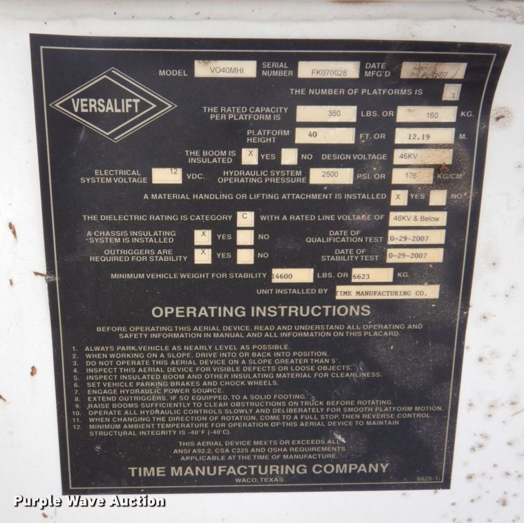 image for item KR9119 2008 Ford F550 Super Duty XL  bucket truck