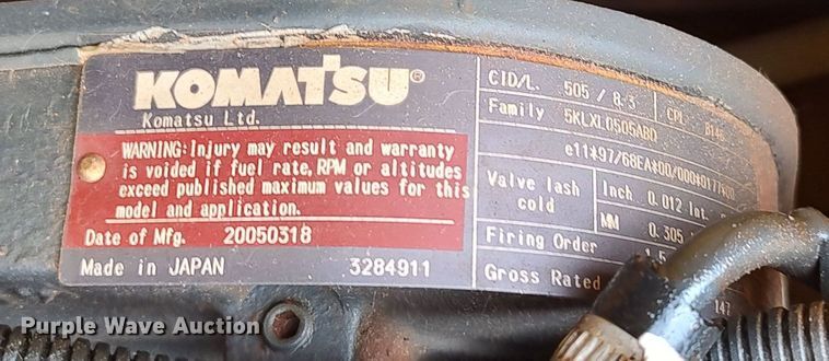 image for item LK9000 2006 Komatsu GD655-3C  motor grader