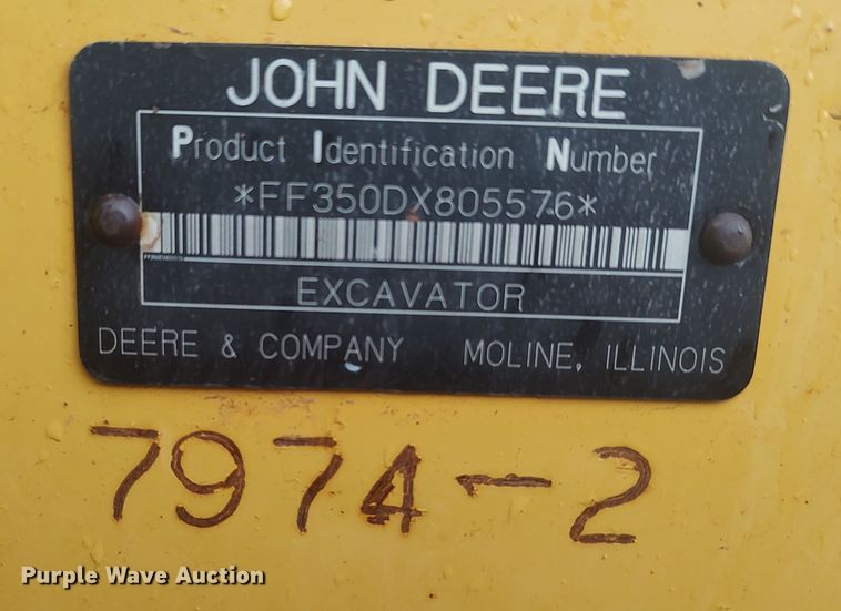 image for item LK9001 2007 John Deere 350D  excavator