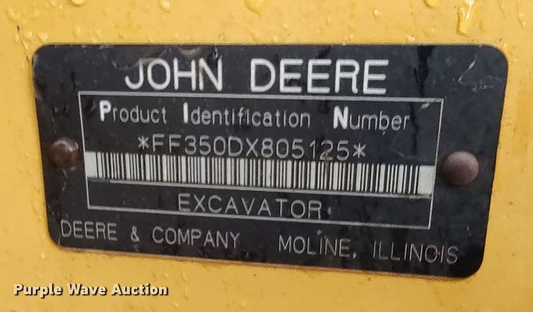 image for item LK9003 2006 John Deere 350DLC  excavator
