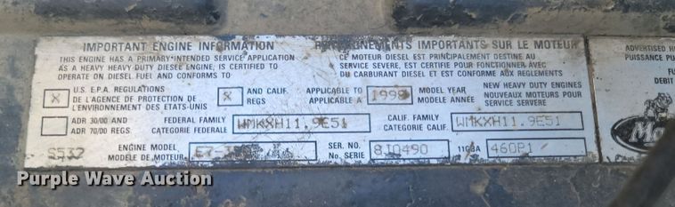 image for item LM9545 1998 Mack CH600  semi truck