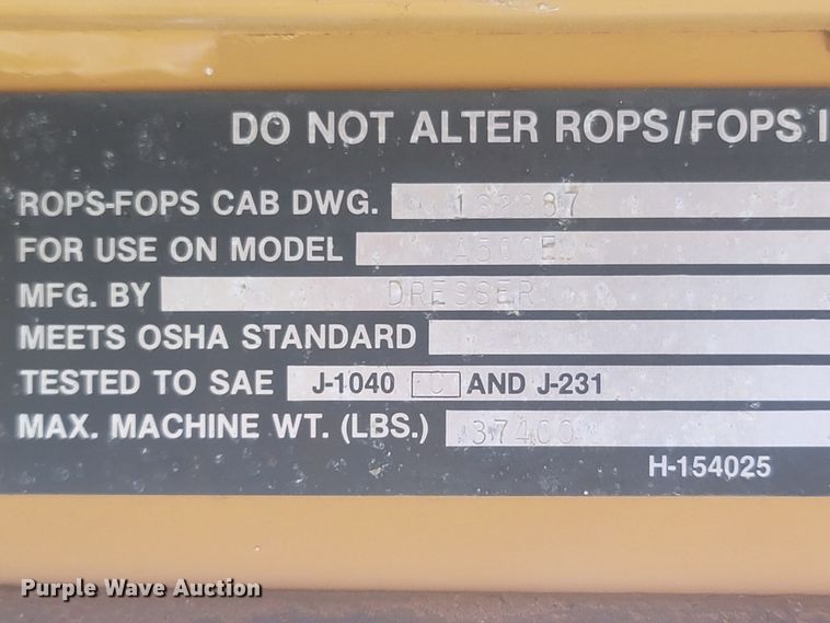 image for item LM9576 1987 Dresser A500E  motor grader