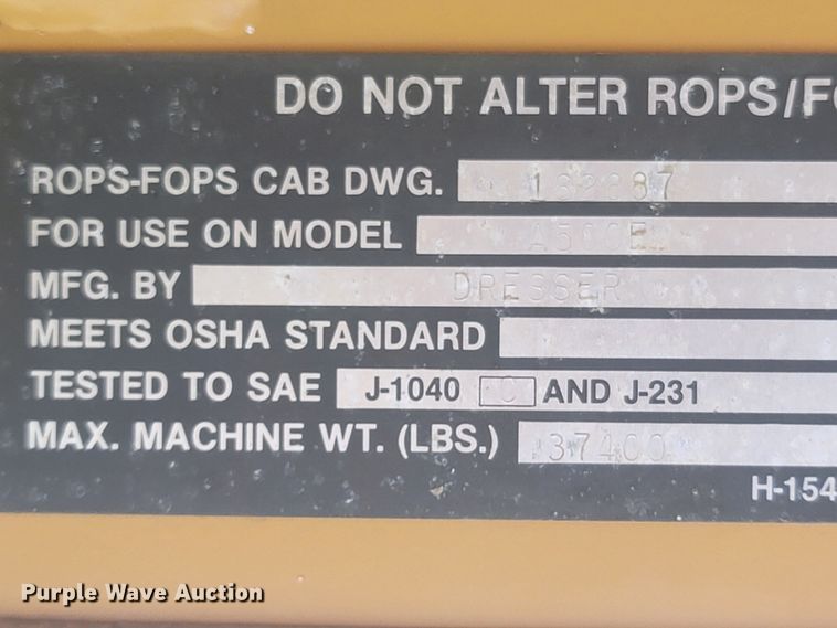 image for item LM9576 1987 Dresser A500E  motor grader