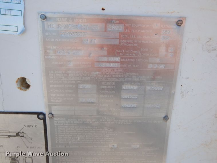 image for item LP9474 2007 GMC C7500  forestry bucket truck