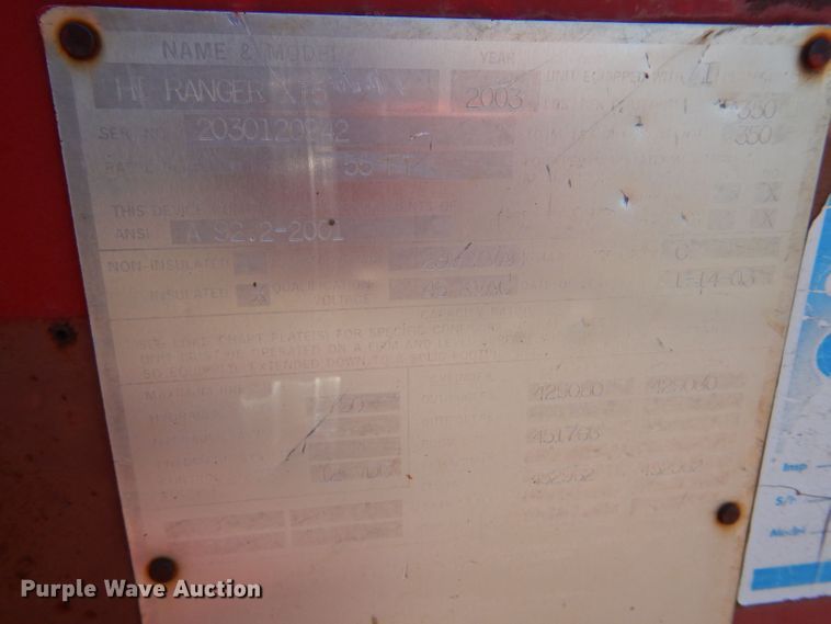 image for item LP9475 2003 Chevrolet C7500  forestry bucket truck