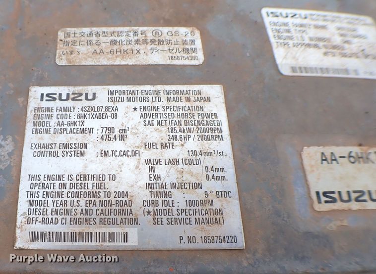 image for item MF9353 2005 Hitachi ZX330LC  excavator