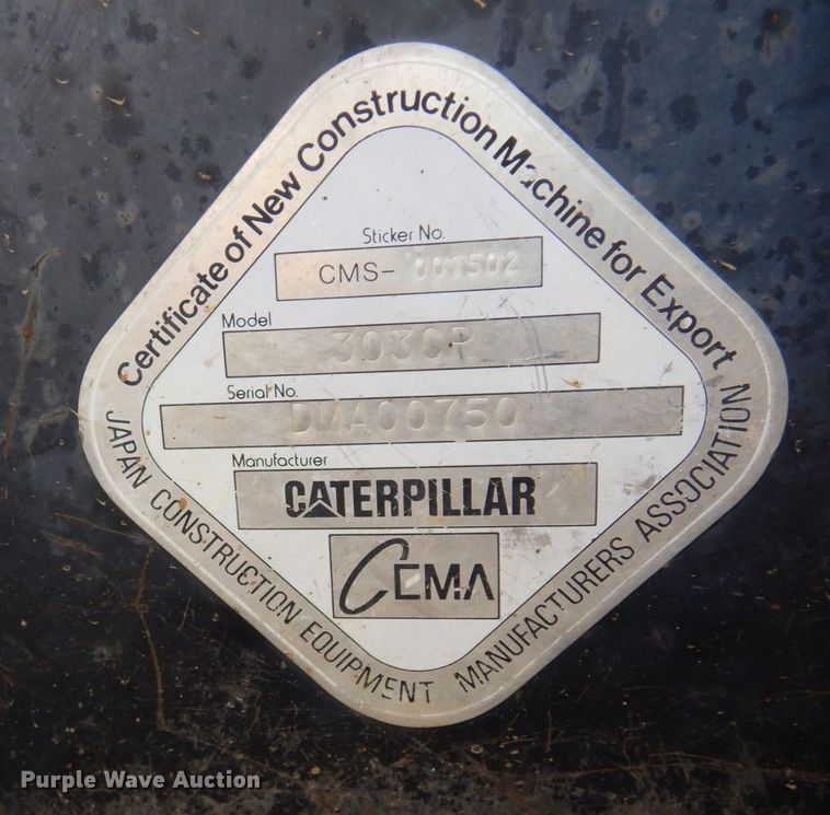 image for item MF9720 2003 Caterpillar 303CR  mini excavator