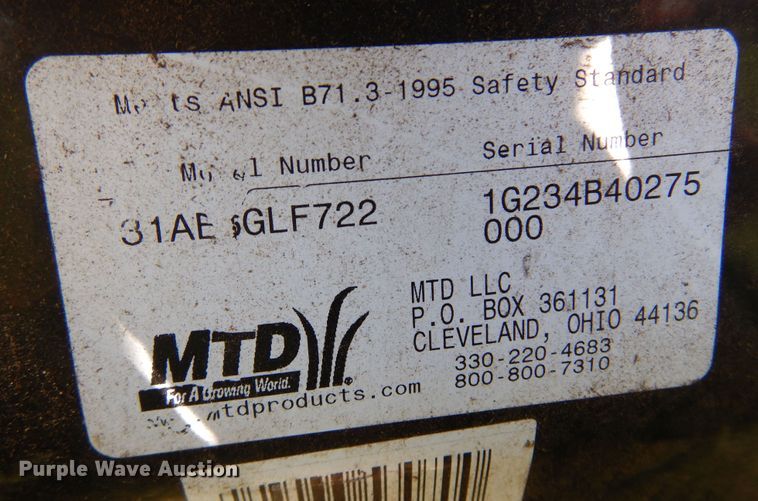 image for item DB7918 MTD  snow blower