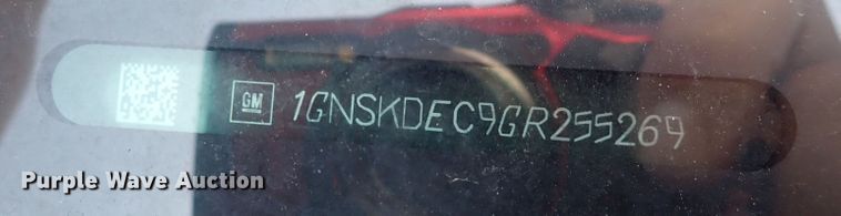 image for item DF5072 2016 Chevrolet Tahoe Police  SUV