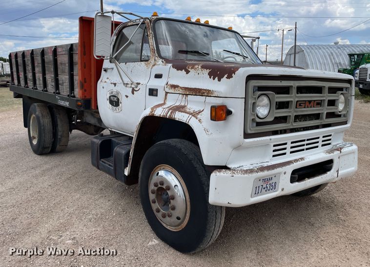 image for item DJ5231 1984 GMC C6000  dump flatbed truck