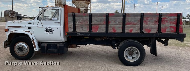 image for item DJ5231 1984 GMC C6000  dump flatbed truck