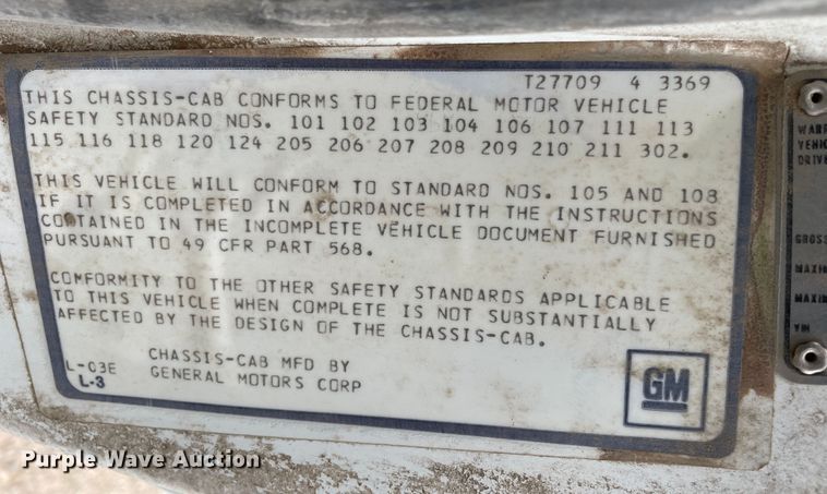 image for item DJ5231 1984 GMC C6000  dump flatbed truck