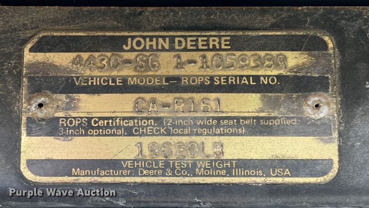image for item DJ5232 1976 John Deere 4430  tractor