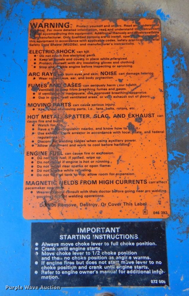 image for item DO1456 Miller Bluesman 2E  welder