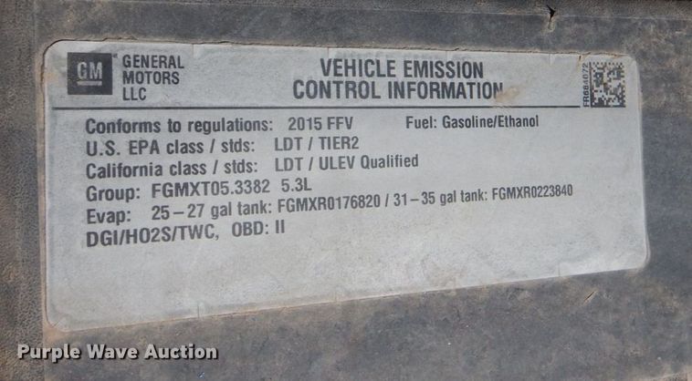 image for item DO1462 2015 Chevrolet Tahoe Police  SUV