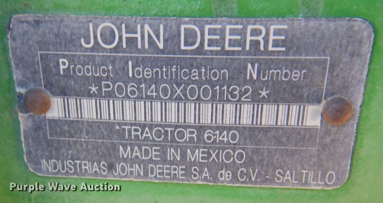 image for item DP4681 2009 John Deere 6140D  MFWD tractor