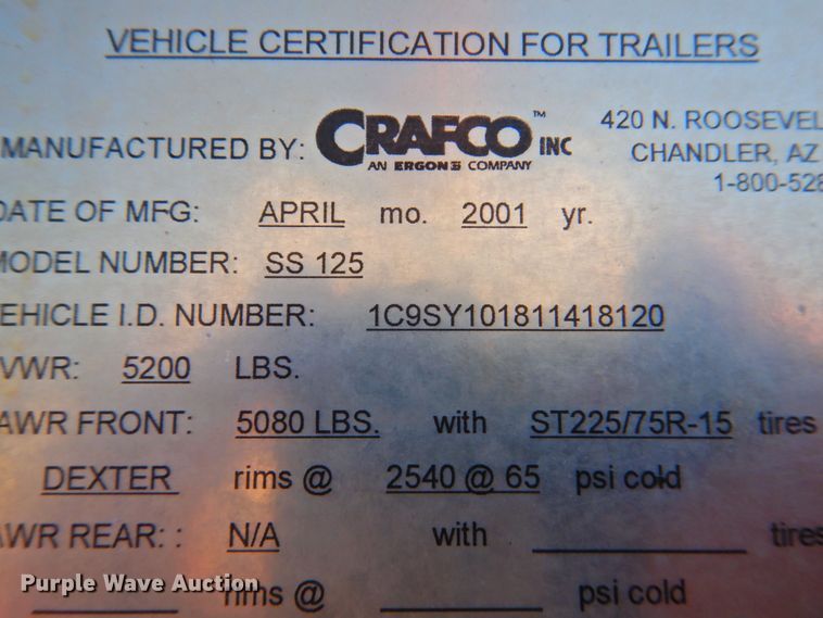 image for item DP4682 2001 Crafco SS125  melter applicator