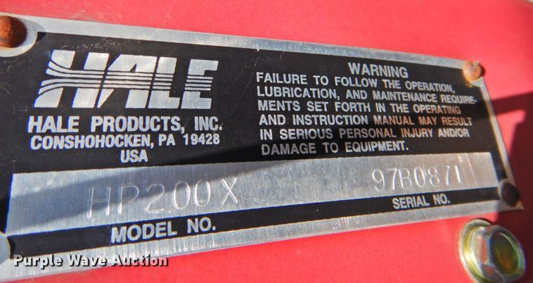 image for item DP4684 Hale HP200X  water pump