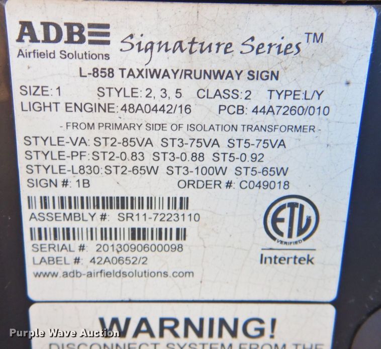 image for item DP4685 (4) ADB Safegate runway signs