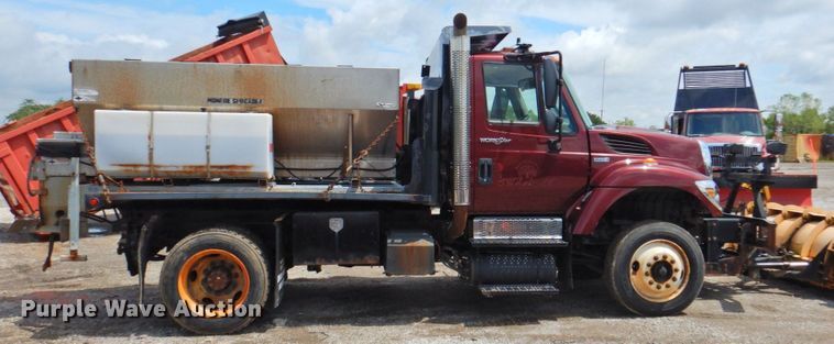 image for item DP4725 2008 International 7400 SFA  dump flatbed truck