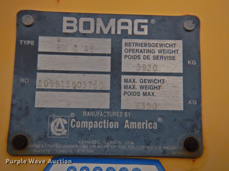 image for item DP4730 Bomag BW 5 AS  double drum roller