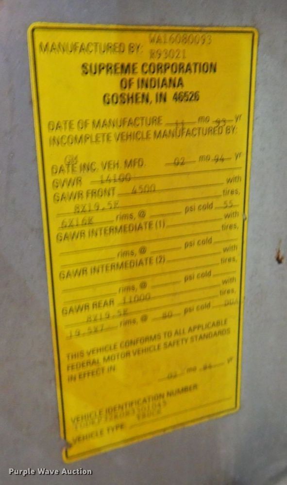 image for item DP4809 1994 GMC P3500  sewer inspection truck