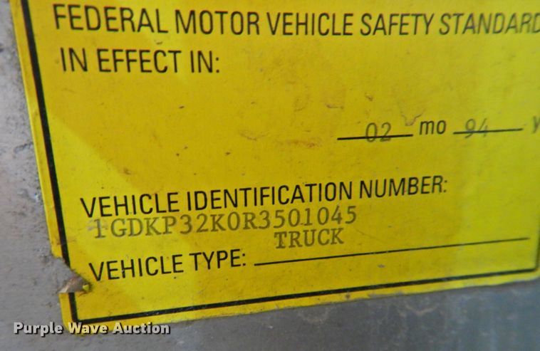 image for item DP4809 1994 GMC P3500  sewer inspection truck