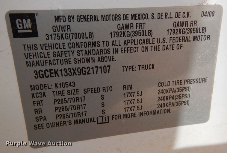 image for item DR1280 2009 Chevrolet Silverado 1500  Crew Cab pickup truck