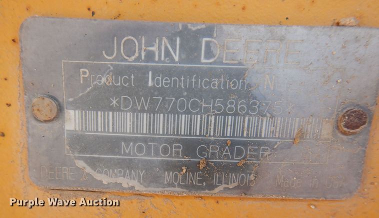 image for item DR1292 2003 John Deere 770CH Series II  motor grader