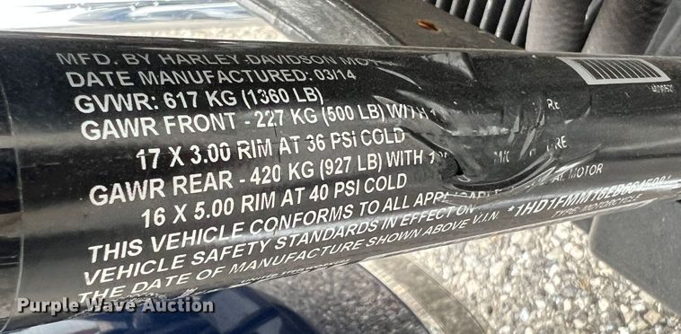 image for item JM9212 2014 Harley Davidson Electra Glide FLHTP Police  motorcycle