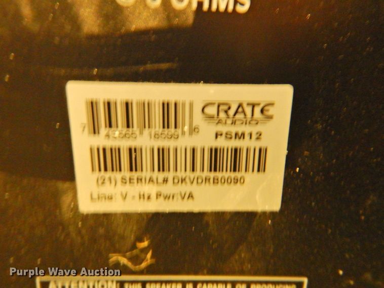 image for item JR9966 (7) Crate Audio PSM12 speakers