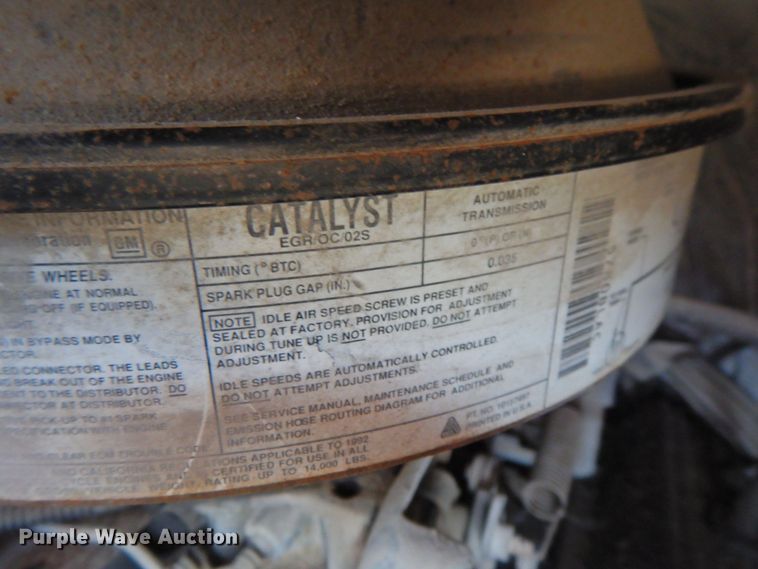 image for item JR9974 1992 GMC Vandura G3500  box truck