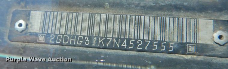 image for item JR9974 1992 GMC Vandura G3500  box truck