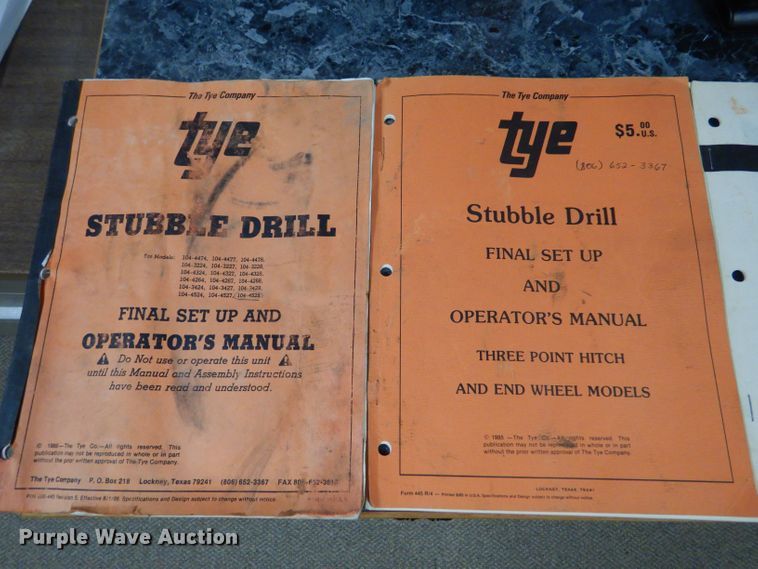 image for item LP9385 Tye 104-4528  no-till grain drill