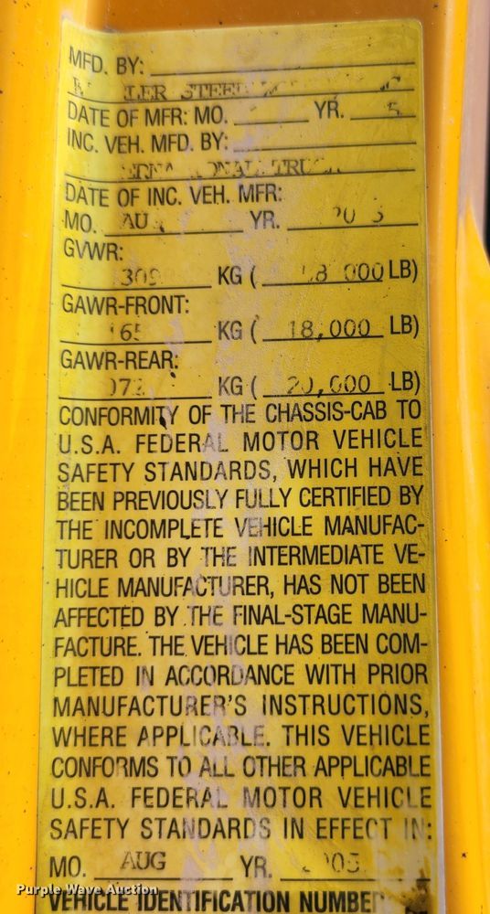 image for item MK9115 2006 International 7400  dump truck