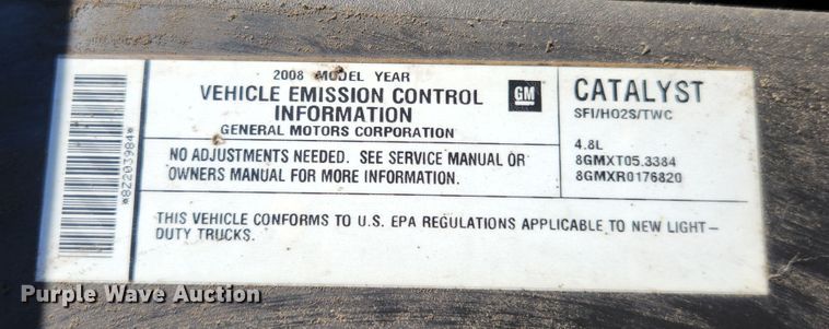 image for item MK9121 2008 Chevrolet Silverado 1500  Ext. Cab pickup truck