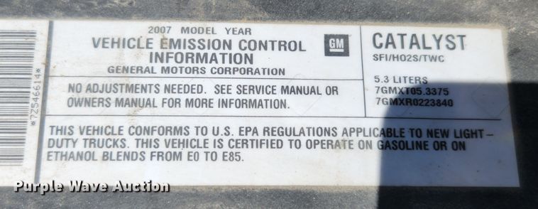 image for item MK9128 2007 Chevrolet Silverado 1500  pickup truck