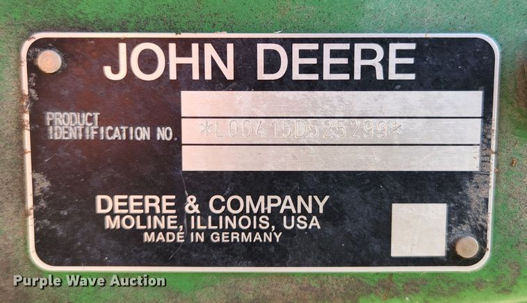 image for item MK9132 2007 John Deere 6415 MFWD tractor