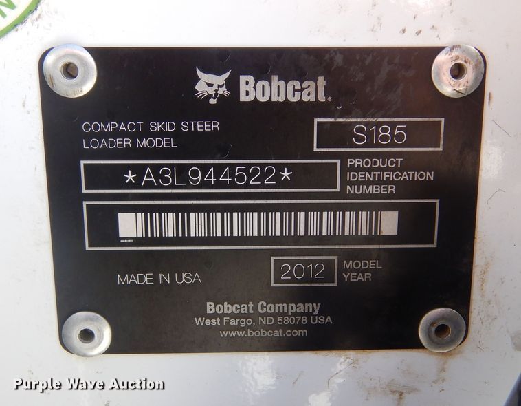 image for item MX9995 2012 Bobcat S185  skid steer loader