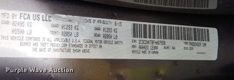 image for item DN1691 2015 Dodge Charger Police