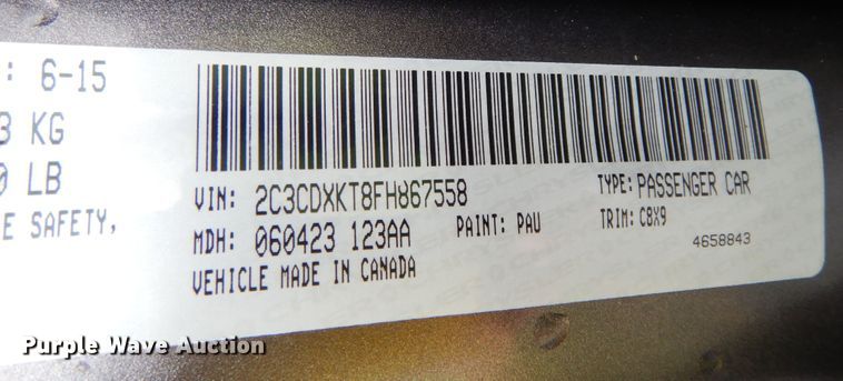 image for item DN1691 2015 Dodge Charger Police