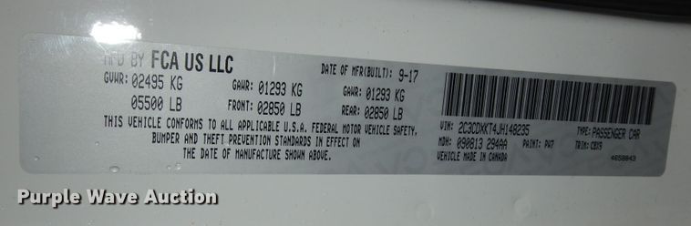 image for item DN1693 2018 Dodge Charger Police 