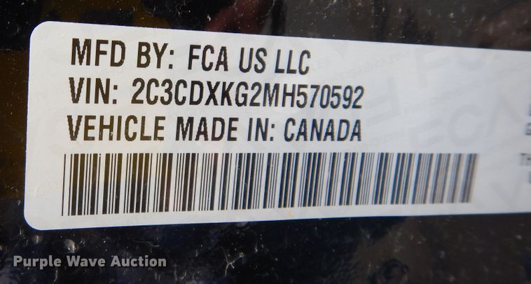 image for item DN1698 2021 Dodge Charger Police