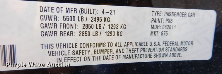 image for item DN1698 2021 Dodge Charger Police