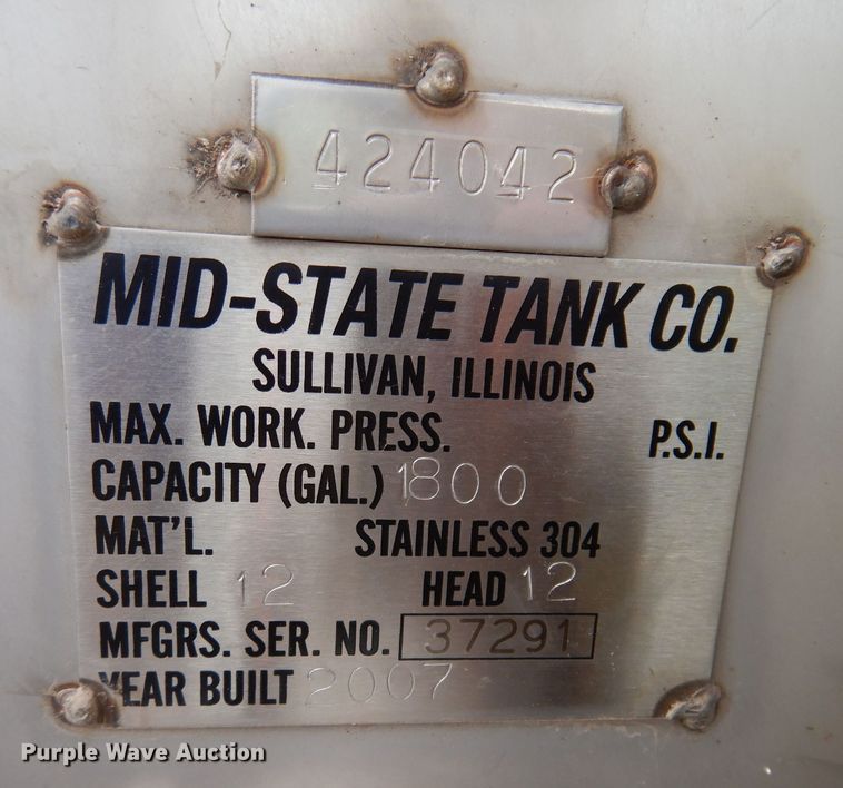 image for item DK2021 2007 Ag-Chem 1800  sprayer bed