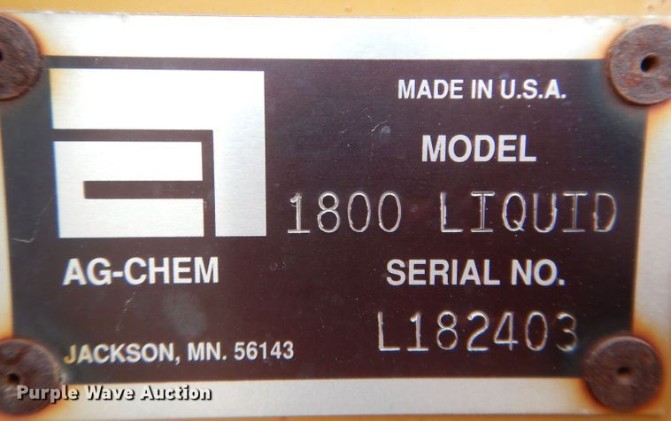 image for item DK2021 2007 Ag-Chem 1800  sprayer bed