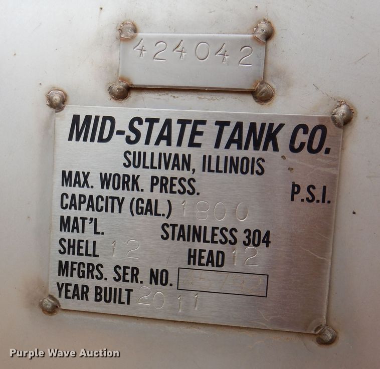 image for item DK2022 2011 Ag-Chem 1800  sprayer bed